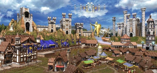 Так выглядит полностью построенный Замок в игре Герои меча и магии 3.